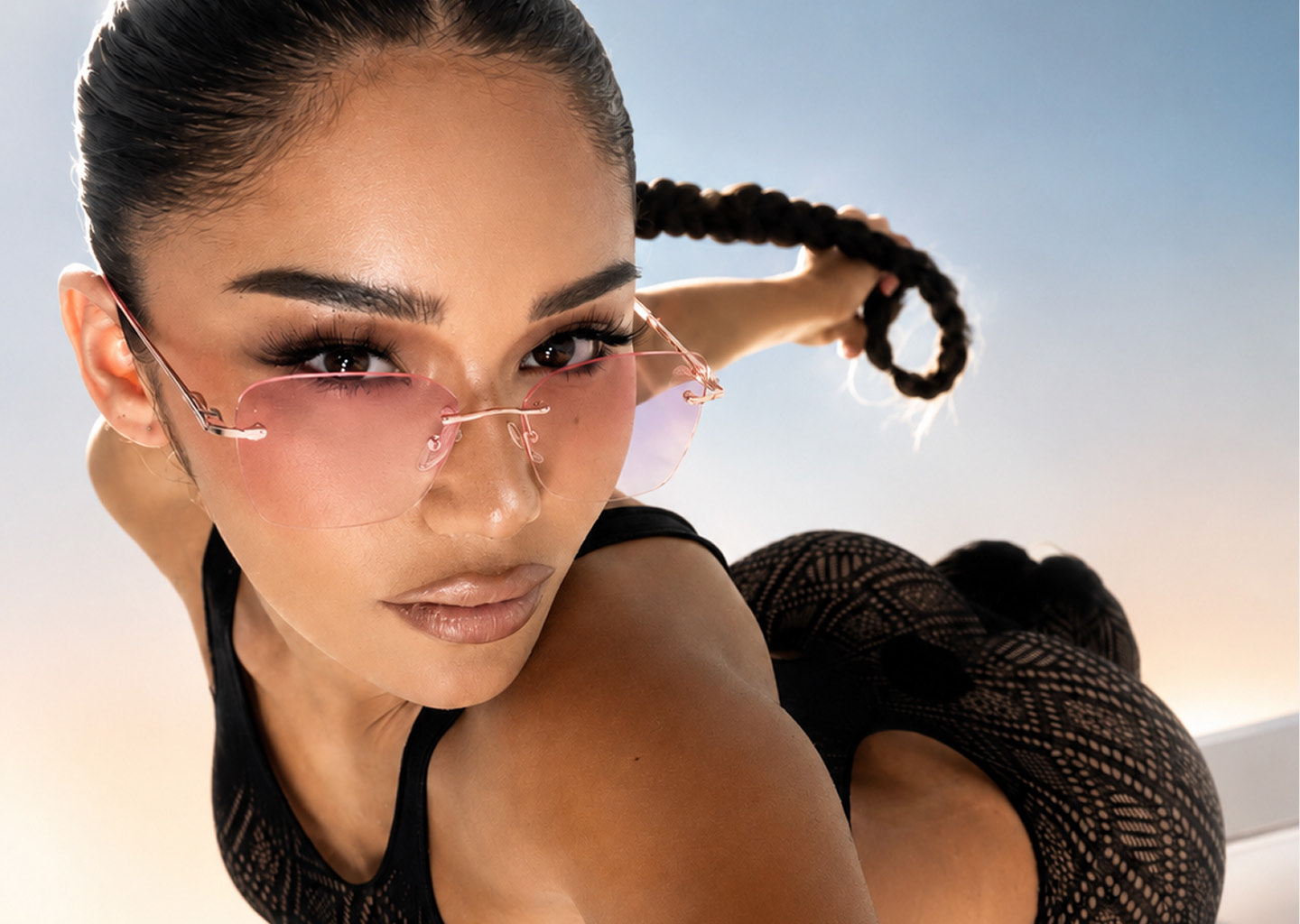 Mannequin portant des lunettes Glazen